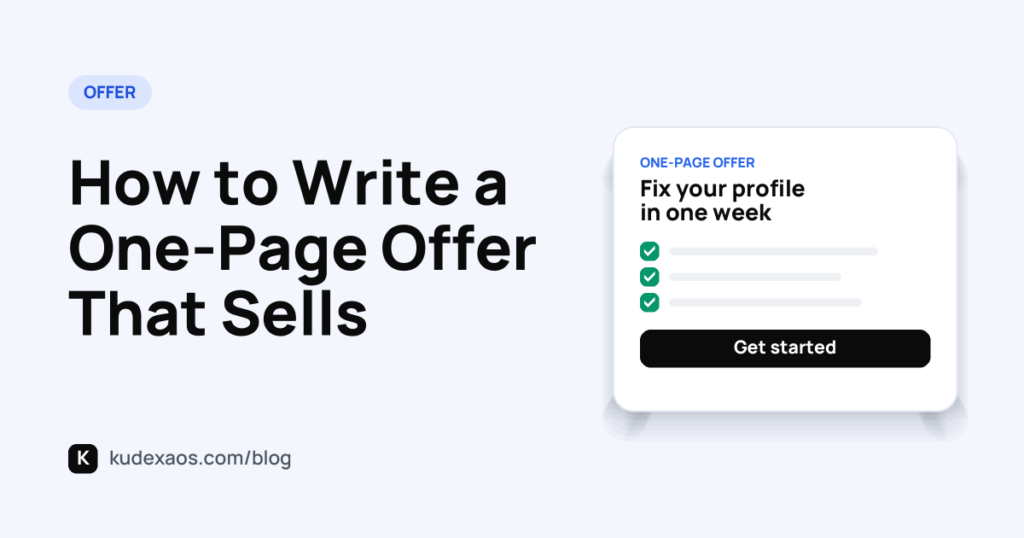 How to Write a One-Page Offer That Sells